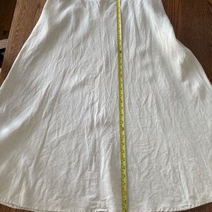 Charter Club Linen Skirt Size 14 Maxi A-Line Neutral/Tan Colour